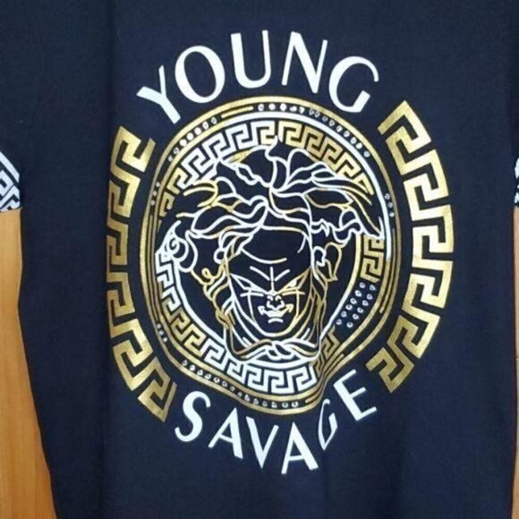 RISE AS 1NE Graphic Young Savage Crew Neck Short Sleeve Sz M T-shirt - Picture 3 of 13